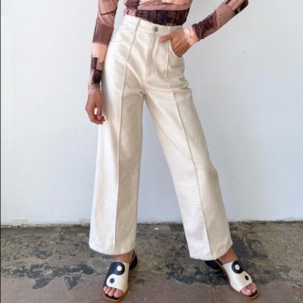 NWT Lisa Says Gah Robyn Jean- Ivory Flannel